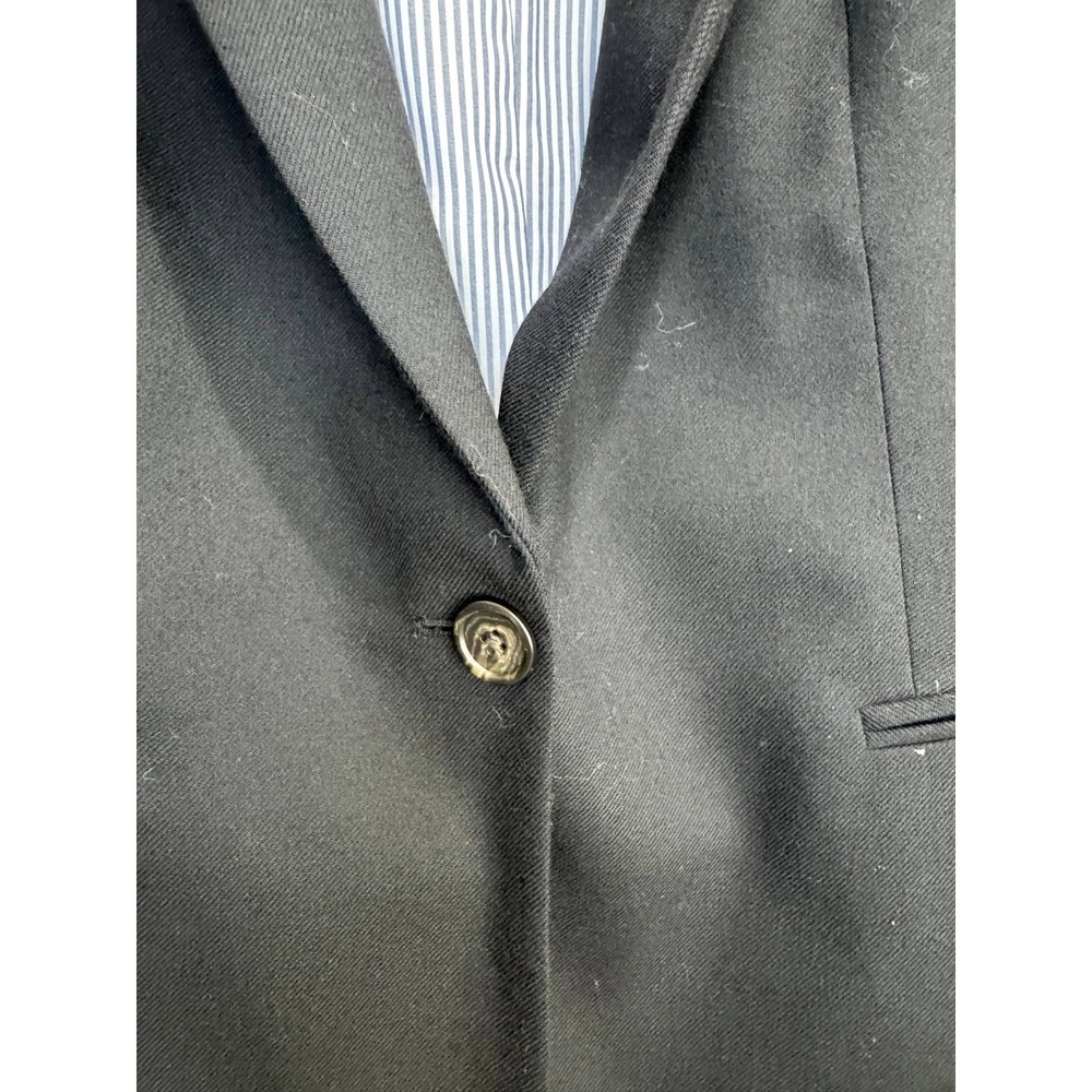 J.Crew Italian Stretch Wool Parke Blazer Women's 10 Black Single-Button Classic - Picture 3 of 11